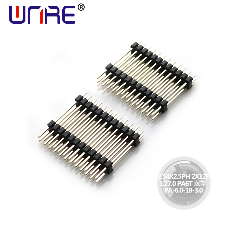 2.54X2.5PH 2X12P L27.0 PA6T �p�� PA-6.0-18-3.0